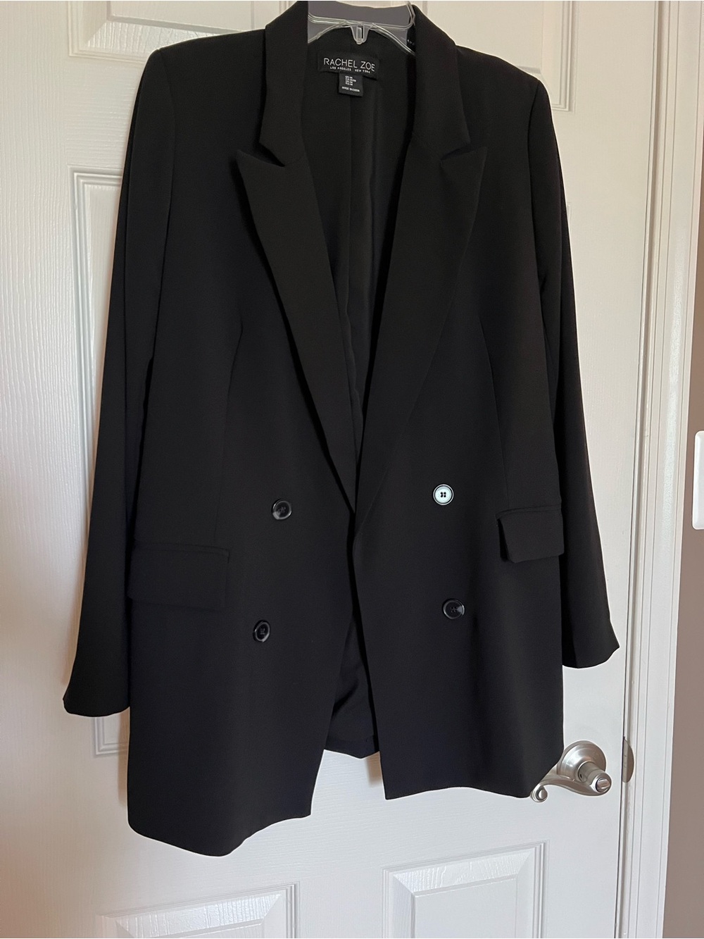 Rachel Zoe Black Double-Breasted Relaxed Blazer